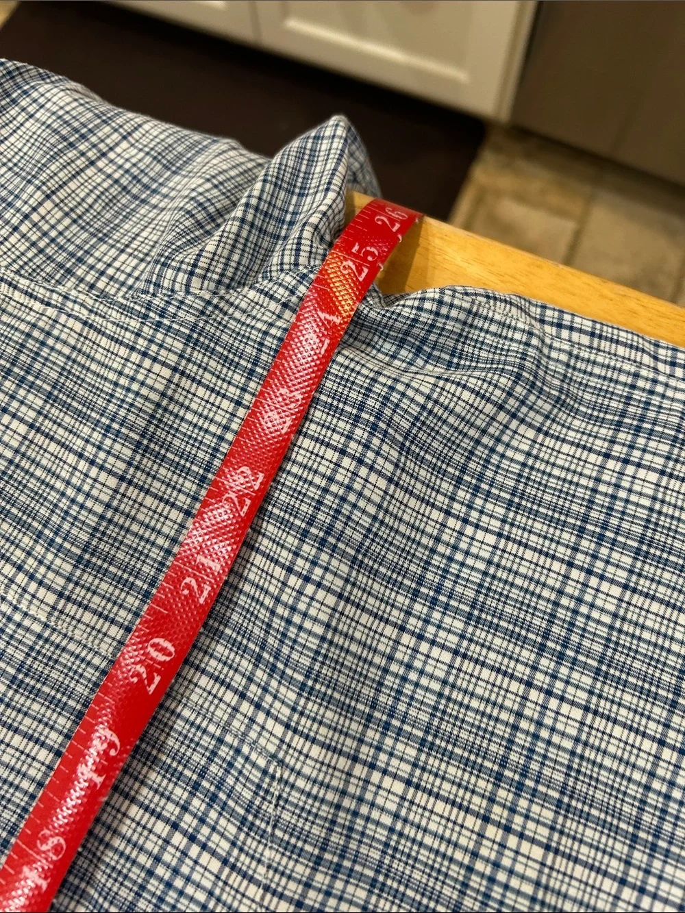 The North Face Men's Blue Plaid Short-Sleeve Button-Down Shirt